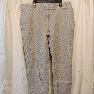 Ann Taylor Ankle pants size 14 - Blue and white striped Excellent condition!